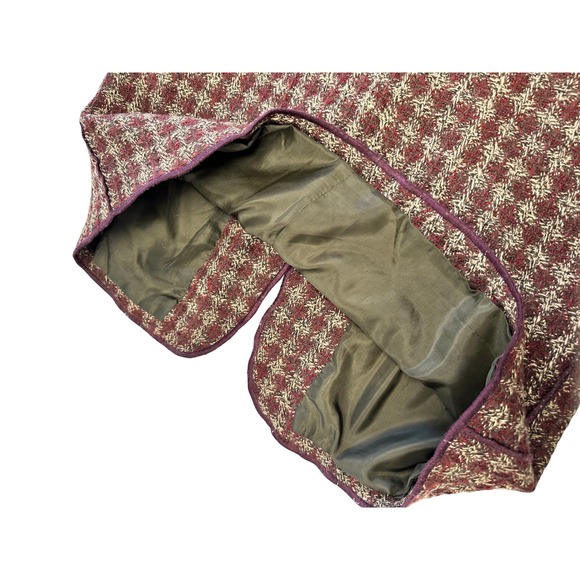 Vtg 80s 90s Harve Benard Women's Check Wool Boucle Textured Blazer Jacket 10 - Picture 9 of 10